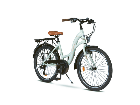 28 Zoll Alu City Bike Mädchen Fahrrad Aluminium Shimano 21Gang RH 51cm