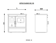 Küchenofen Holzherd Kaminofen Herd Gusseisen 11,91KW BimSchV2 EEK A+