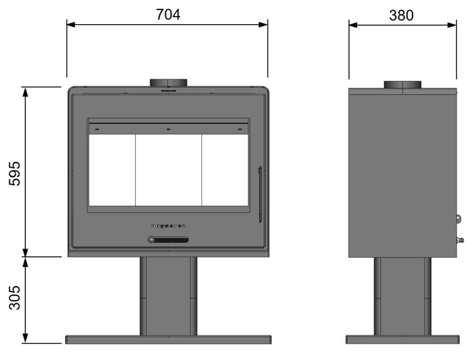 Design-Kaminofen Klassik Kamin Ofen Kaminofen EcoDesign 10,05kW EEK A+