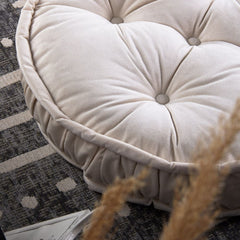 Bodenkissen Rund Sitzkissen Boden Dicker Stuhlkissen Meditationskissen Yogakissen 60x14cm