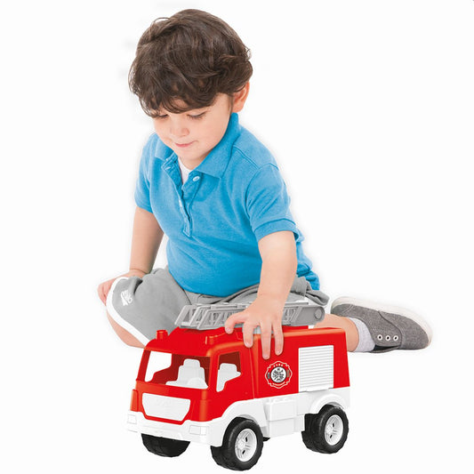 Feuerwehrauto Fahrzeug Spielzeugauto LKW 53cm Leiter Rot Wasserpumpe Neu