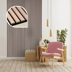 2x Akustikpaneele Wandpaneele Raumakustik Holz Filz Wandverkleidung 120x60cm