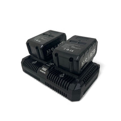 40V 2in1-Akku-Freischneider Trimmer Garten Gerät Kombigerät 2 x Akku + Doppelladegerät