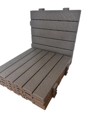 Terrassenfliesen Terrassen Boden Fliesen 50x50cm Braun Kunststoff