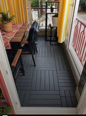 Terrassenfliesen Terrassen Boden Fliesen 50x50cm Grau Kunststoff