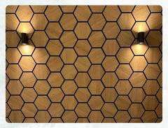 Hexagon 78x68x18 cm Akustikpaneele Holz Wand Deko Holzpaneele 3D Wandpaneele Wandverkleidung
