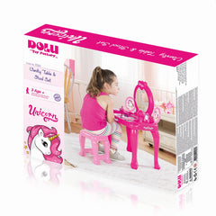 Schminktisch Einhorn UnicornFrisiertisch für Kinder Mädchen Hocker Spiegel Neu