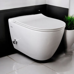 Wand Dusch WC Taharet Bidet-Funkt Taharat randlos Warmwasser Anschluss
