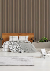 Akustikpaneele Holz 3D Akustik Wandpaneel 240x60cm Wandverkleidung Walnut