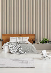 Akustikpaneele Holz 3D Akustik Wandpaneel 240x60cm Wandverkleidung Nat Oak