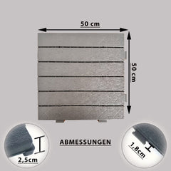 Terrassenfliesen Terrassen Boden Fliesen 50x50cm Braun Kunststoff