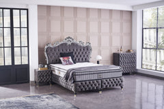 Boxspringbett Baza Yatak Boxspring Bett 160x200 Komplett Set Frezya