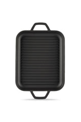 Grillplatte aus Gusseisen mit zwei Griffen Gussplatte Gusseisenplatte 26X32