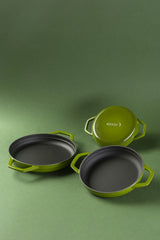 Servierpfanne aus Gusseisen mit 2 Seitengriffen Induktion 19cm