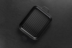 Grillplatte aus Gusseisen mit zwei Griffen Gussplatte Gusseisenplatte 26X32