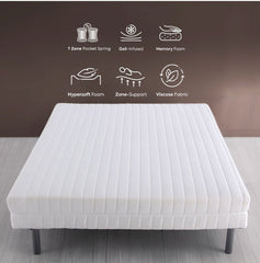 Taschenfederkernmatratze 120x200 H3 Ergonomische 7 Zonen Matratze Höhe 25cm