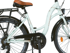 24" Zoll Alu City Bike Mädchen Fahrrad Kinderfahrrad Shimano 21 Gang Rh 38cm