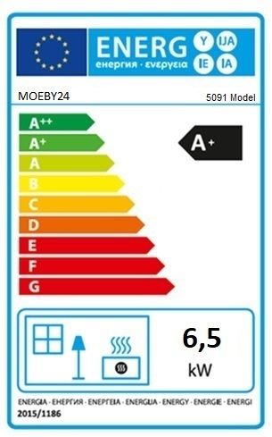 Design-Kaminofen Klassik Kamin Ofen Kaminofen EcoDesign 6,5 kW EEK A+