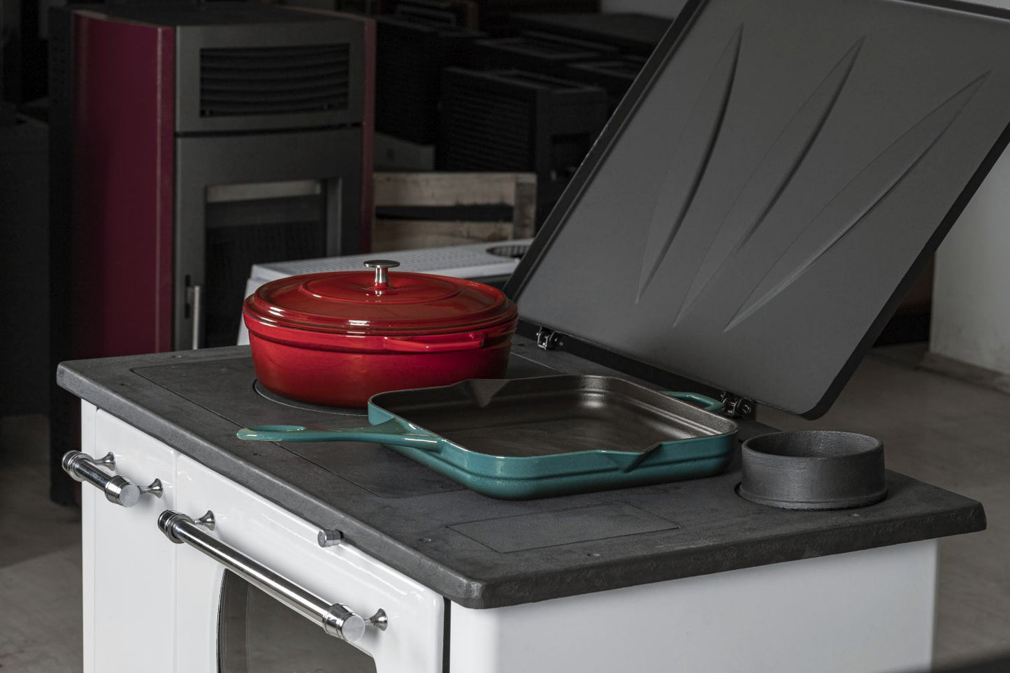 Küchenofen Holzherd Kaminofen Herd Gusseisen 7,9KW BimSchV2 EEK A+