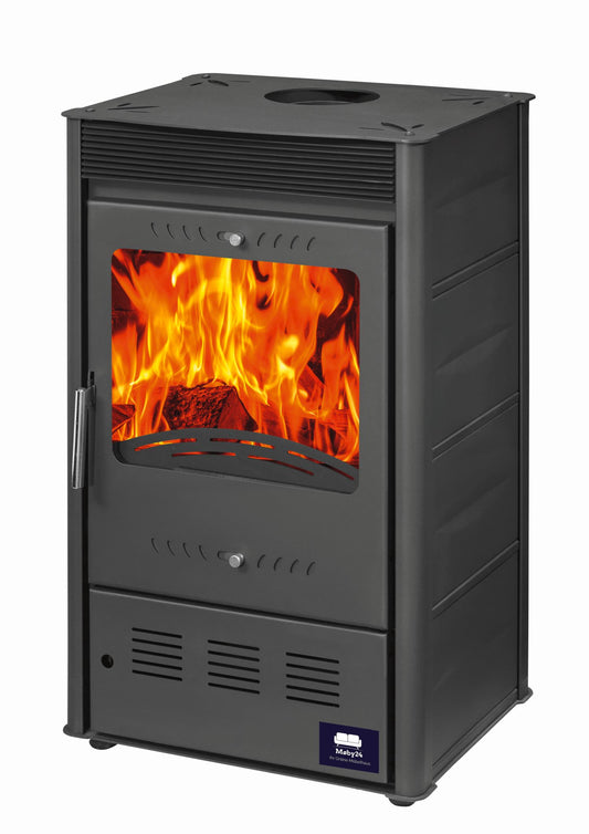 Kamin Ofen Kaminofen Anthrazit 150mm Rauchrohr 7,8 KW BimSchV 1-2  EEK A Rose