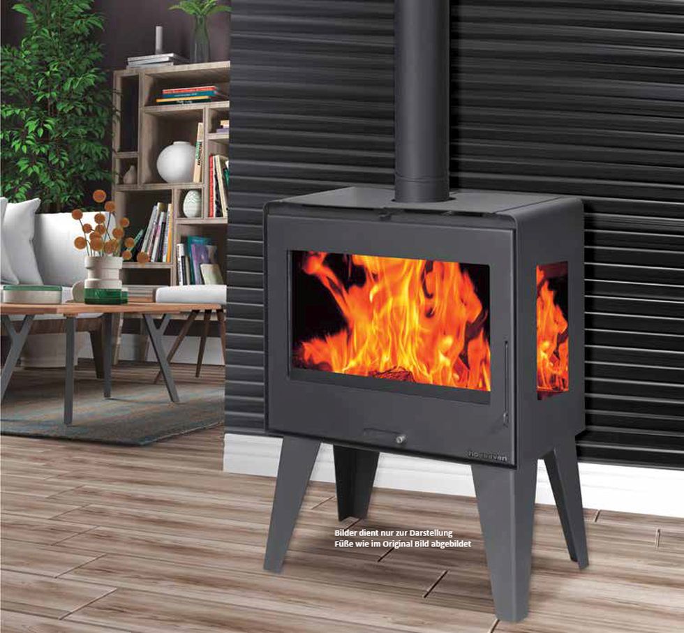 3-Scheiben Design-Kaminofen Kamin Ofen EcoDesign 10,5kW EEK A+