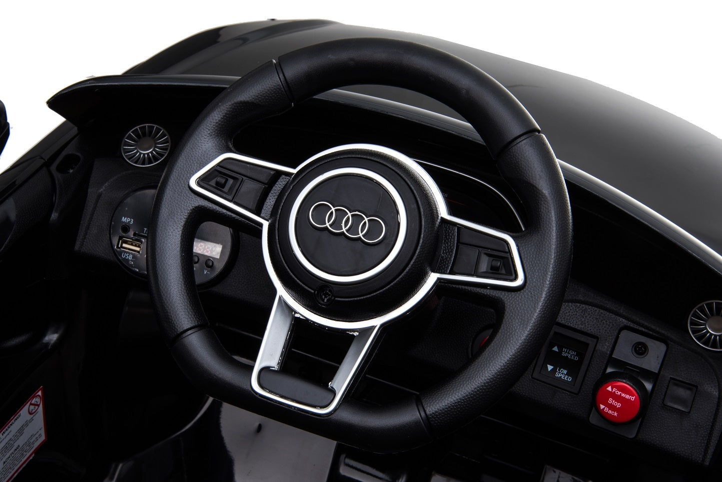 Kinder Elektro Auto Audi Tt Rs Cabrio mit Fernbedienung Usb und Mp3 Anschluss 2x30W Motoren und 12V