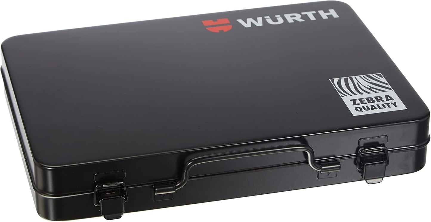 Würth Zebra Steckschlüssel 1/2 Zoll und 1/4 Zoll 59-teiliges Sortiment