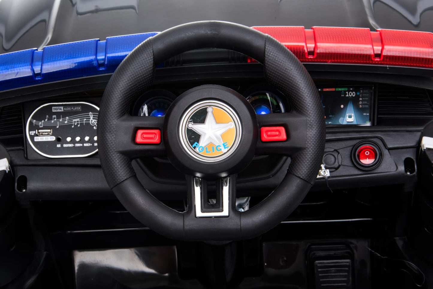 Kinderfahrzeug Elektro Auto Kinder Auto Polizei 12V 2x35W USB MP3