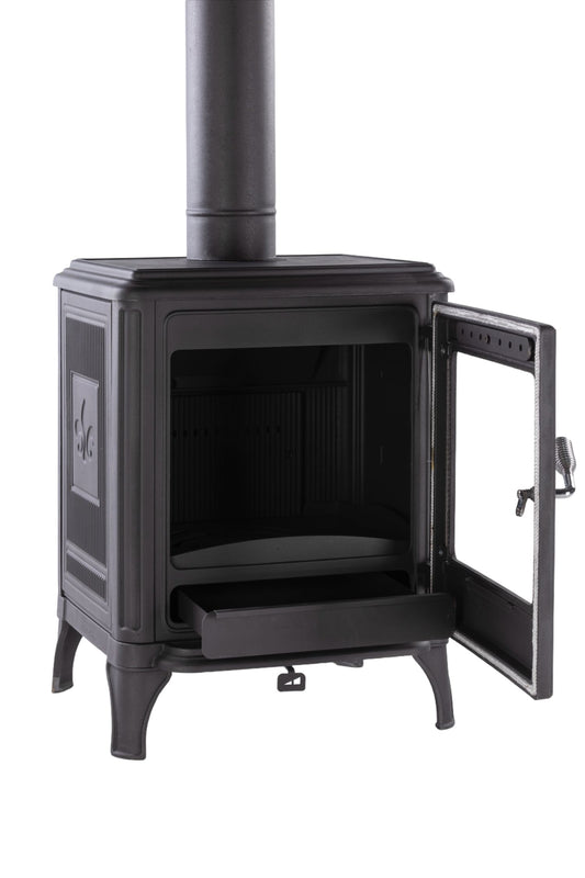 Design-Kaminofen Klassik Kamin Ofen Kaminofen Guss Ofen 7kW EEK A+ 130mm