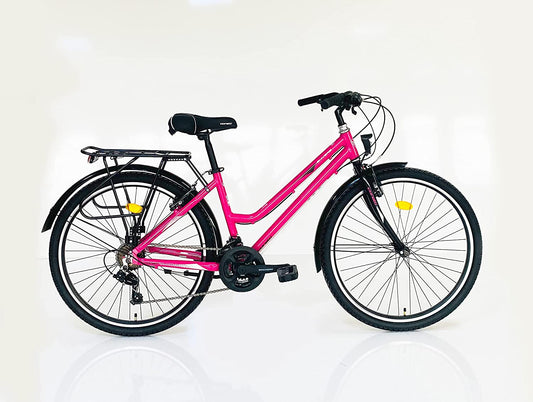 24 Zoll Alu Fahrrad Cityrad 24 Mädchen Rad 21G 38cm STVO