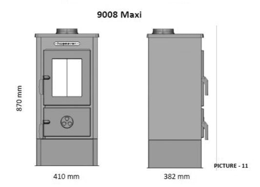 Kamin Ofen Kaminofen Werkstattofen 6,7KW BimSchV 1-2  EEK A
