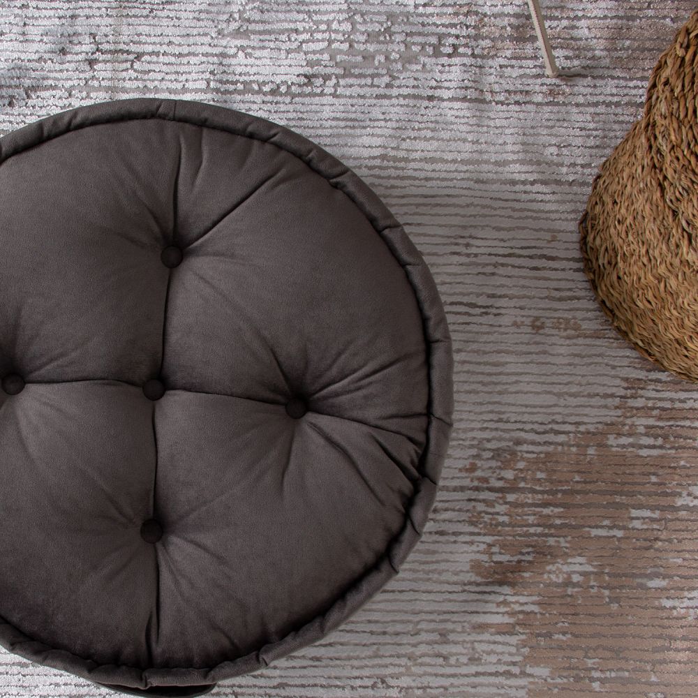 Bodenkissen Rund Sitzkissen Boden Dicker Stuhlkissen Meditationskissen Yogakissen 60x14cm