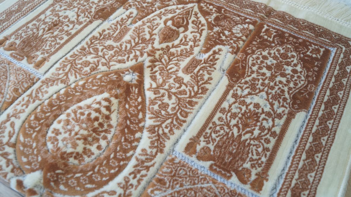 Gebetsteppich Gebetsmatte Muslim Seccade Namaz Gebet weich Kets Kadifeteks