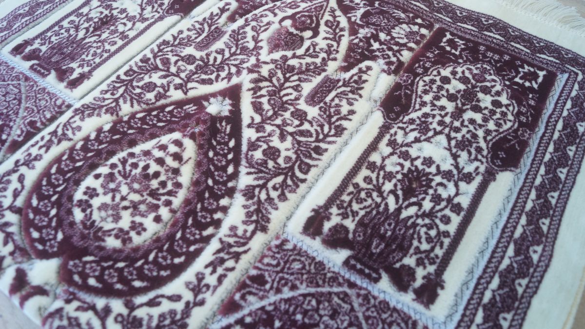 Gebetsteppich Gebetsmatte Muslim Seccade Namaz Gebet weich Kets Kadifeteks