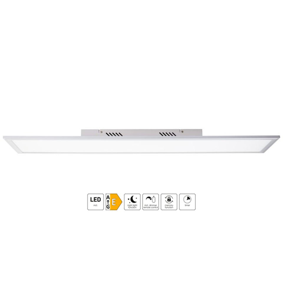 Brilliant Flat LED Deckenaufbau-Paneel 100x25cm silber