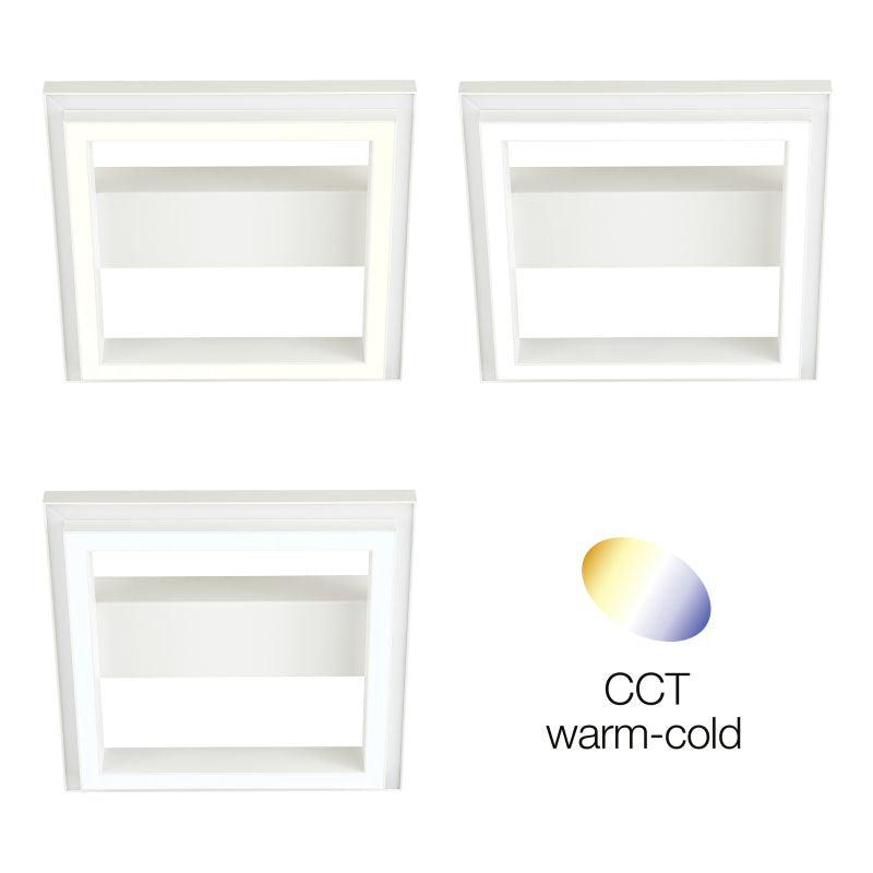 Brilliant Pallas LED Wand- und Deckenleuchte 30x30cm sand/weiß