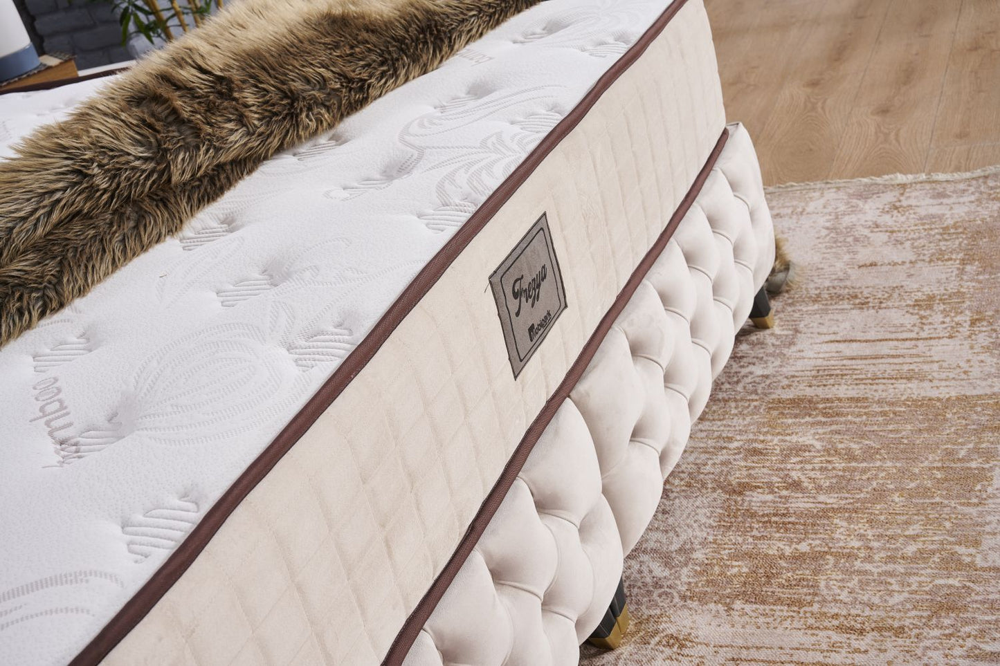 Boxspringbett Baza Yatak Boxspring Bett 160x200 Komplett Set Frezya