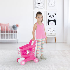 Unicorn Einhorn Kinder Supermarkt Einkaufswagen Kinderwagen Neu Rosa Kunststoff