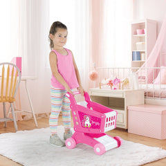 Unicorn Einhorn Kinder Supermarkt Einkaufswagen Kinderwagen Neu Rosa Kunststoff