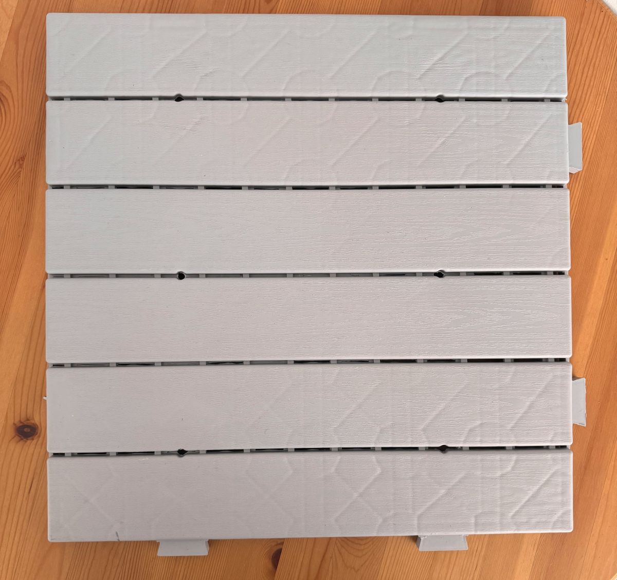 Terrassenfliesen Terrassen Boden Fliesen 50x50cm Hellgrau Kunststoff