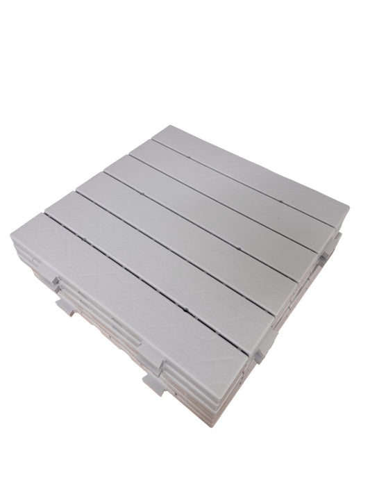 Terrassenfliesen Terrassen Boden Fliesen 50x50cm Hellgrau Kunststoff