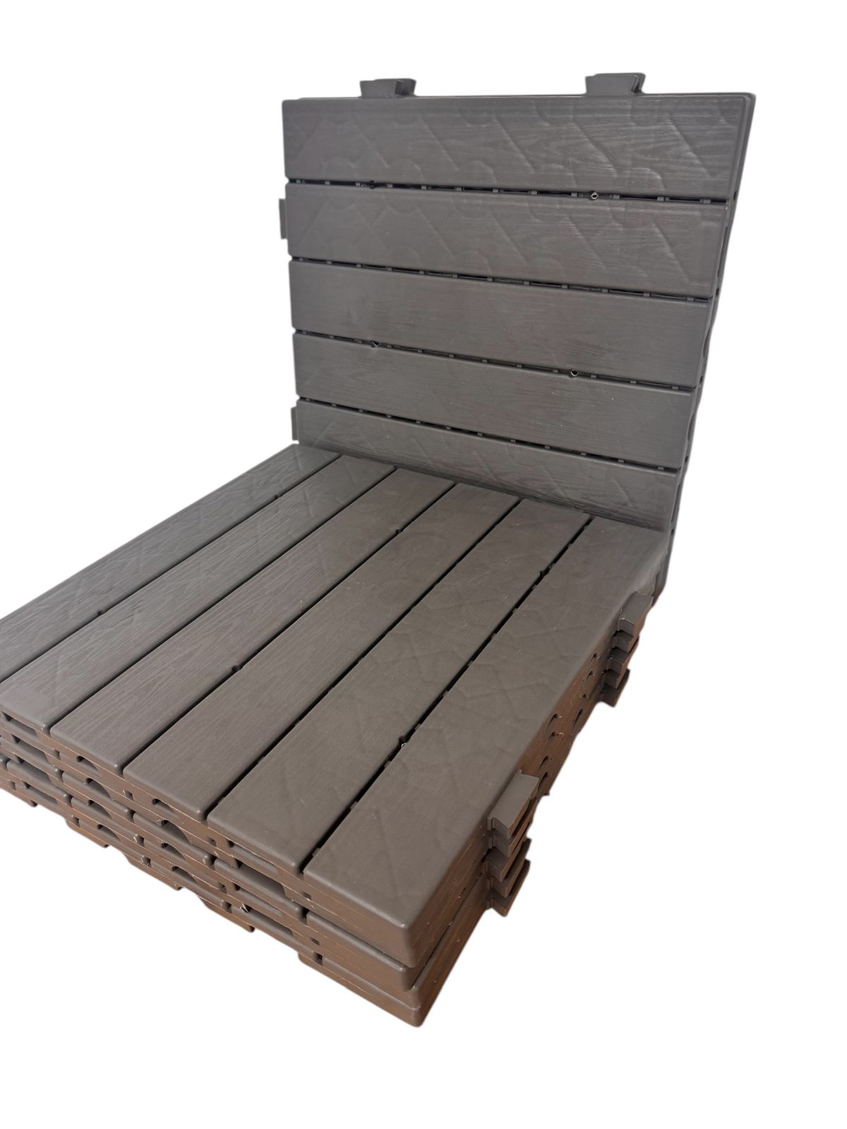 Terrassenfliesen Terrassen Boden Fliesen 50x50cm Braun Kunststoff