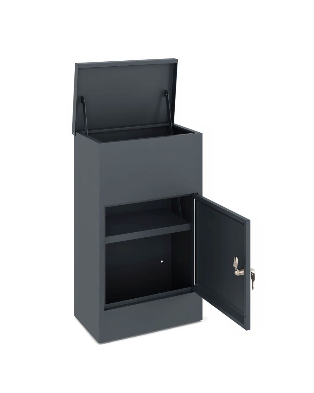 Paketbox Postbox M Paketfach Postkasten 38x23x65cm Briefkasten mit Schloss Stahl