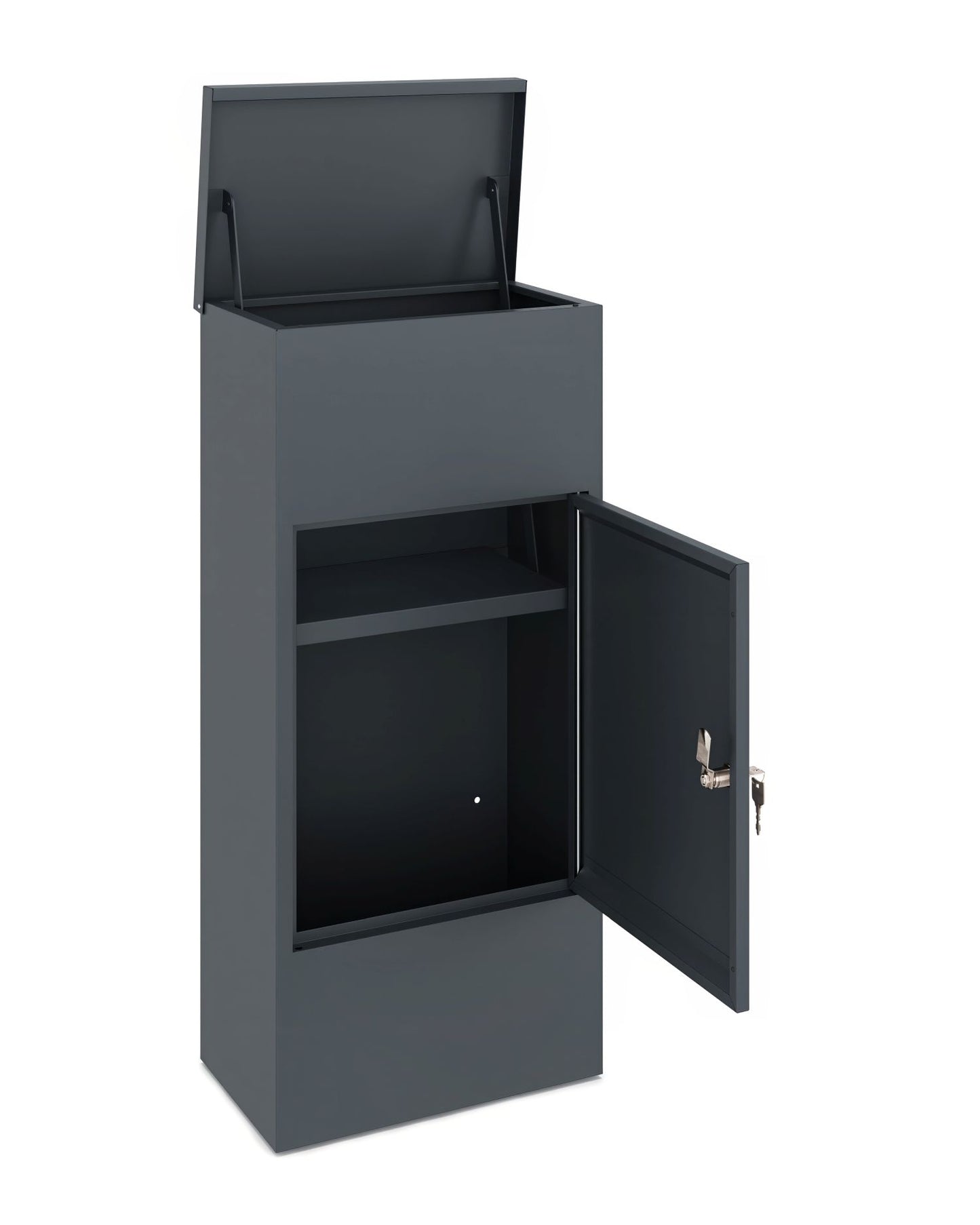 Paketbox Postbox Paketfach L Postkasten 38x23x85cm Briefkasten mit Schloss Stahl