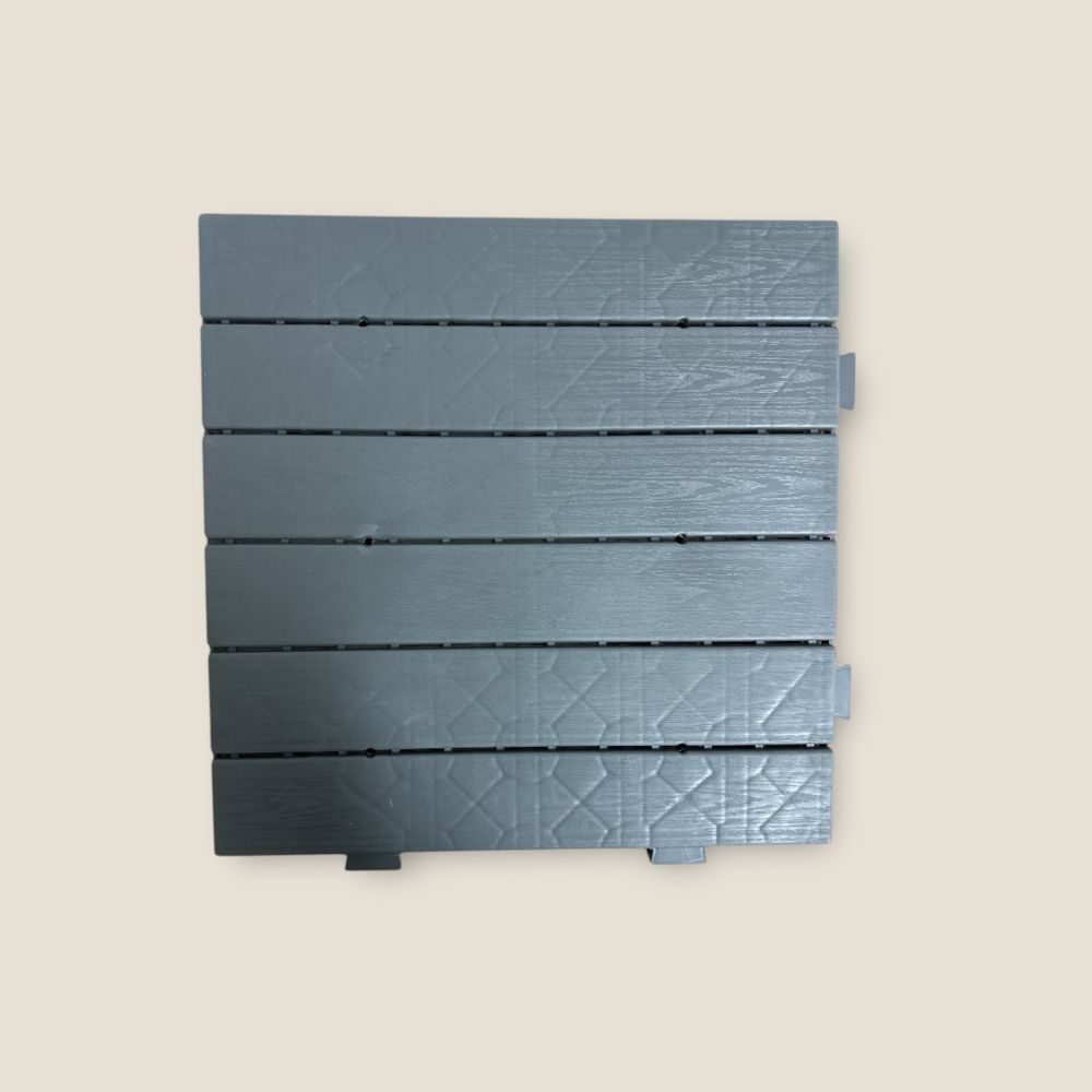 Terrassenfliesen Terrassen Boden Fliesen 50x50cm Grau Kunststoff