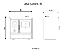 Küchenofen Holzherd Kaminofen Herd Gusseisen 11,91KW BimSchV2 EEK A+