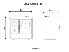 Küchenofen Holzherd Kaminofen Herd Gusseisen 11,91KW BimSchV2 EEK A+