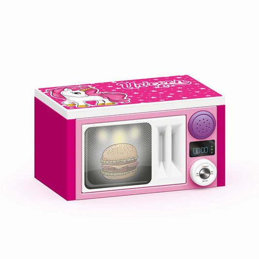 Dolu Unicorn Einhorn Mikrowelle mit Geschir Set Mikrowelle Micro Welle