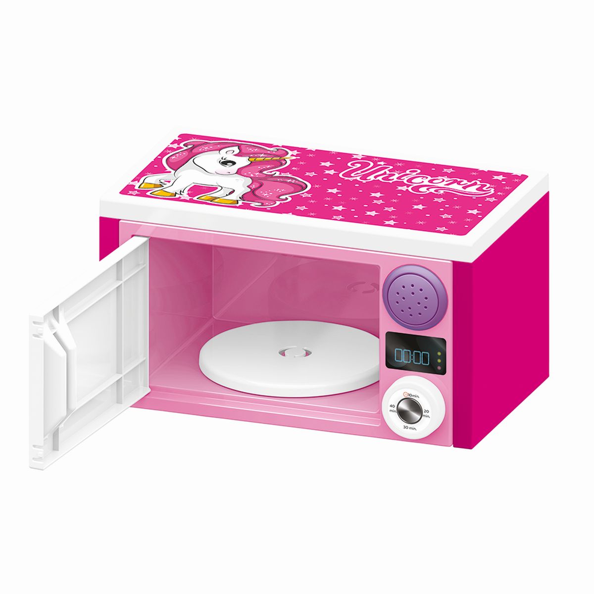 Dolu Unicorn Einhorn Mikrowelle mit Geschir Set Mikrowelle Micro Welle