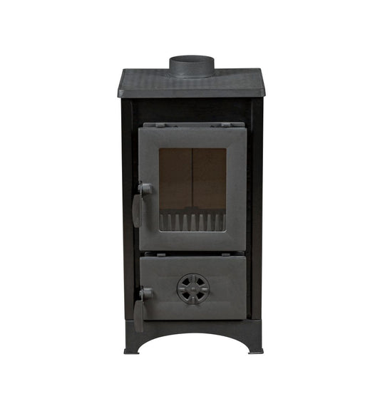 Kamin Ofen Kaminofen Anthrazit Rauchrohr 6,7KW BimSchV 1-2  EEK A